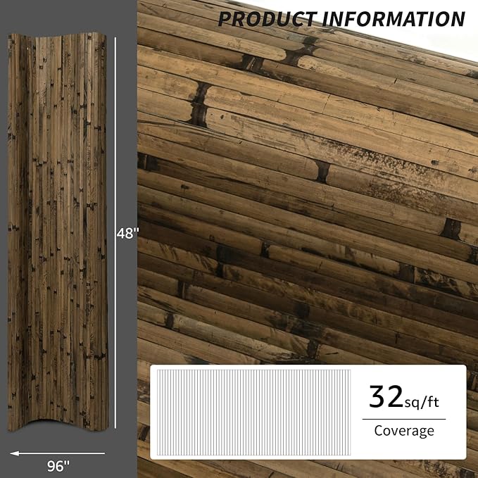 Art3d Natural Bamboo Wall Panel