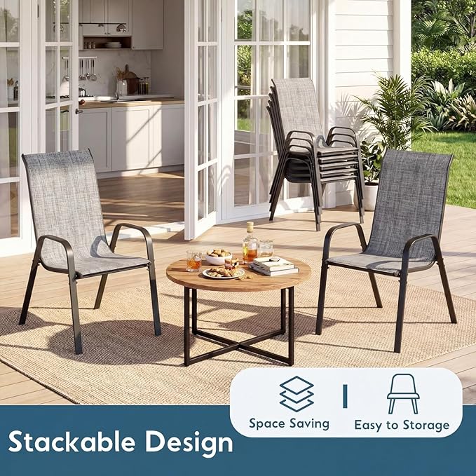 Arlopu 5 Piece Outdoor Patio Dining Set, Porch Furniture