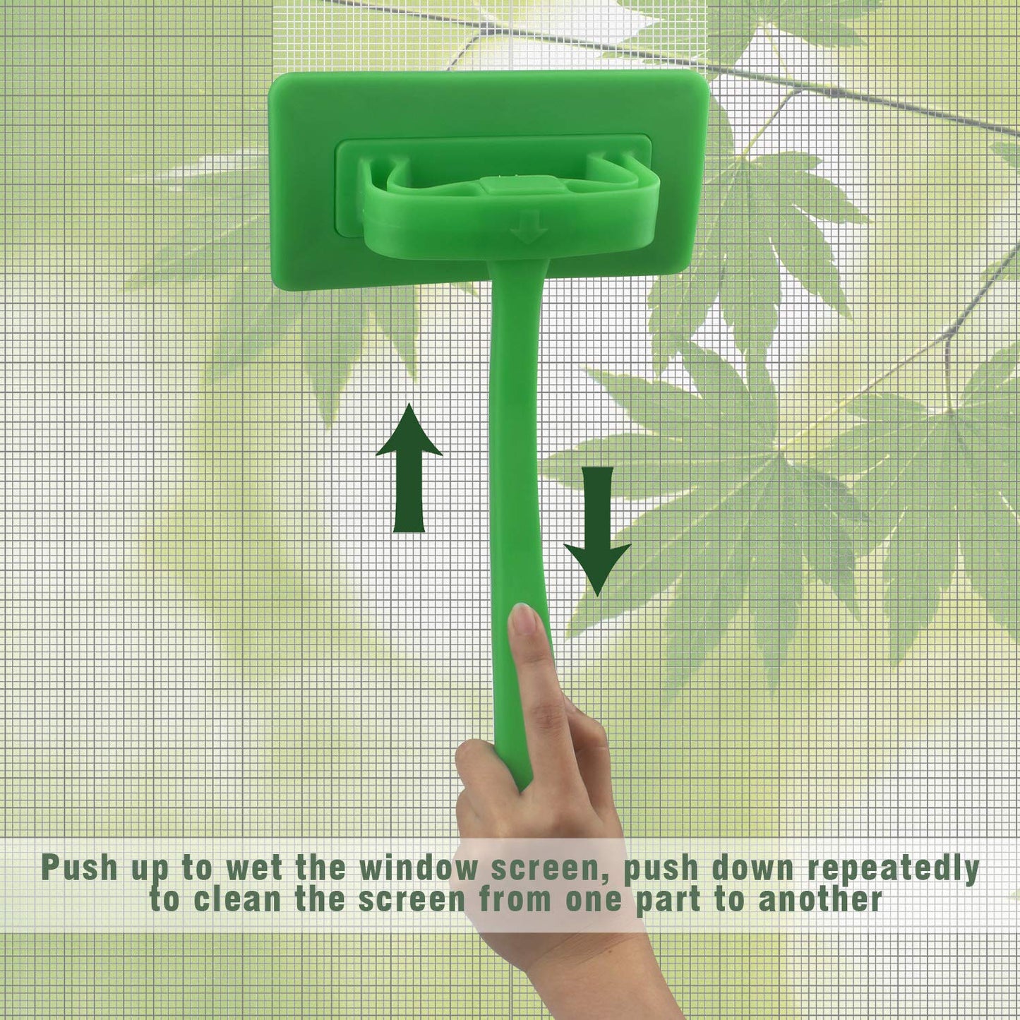 MyLifeUNIT Mesh Screen Cleaner, Detachable Window Screen Cleaning Brush Washing Tool, Windows Screen Cleaner with Wet and Dry Dual-Use