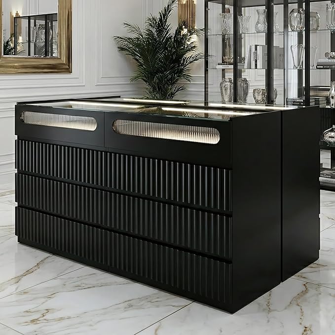 senlin Fluted 8 Drawer Dresser,