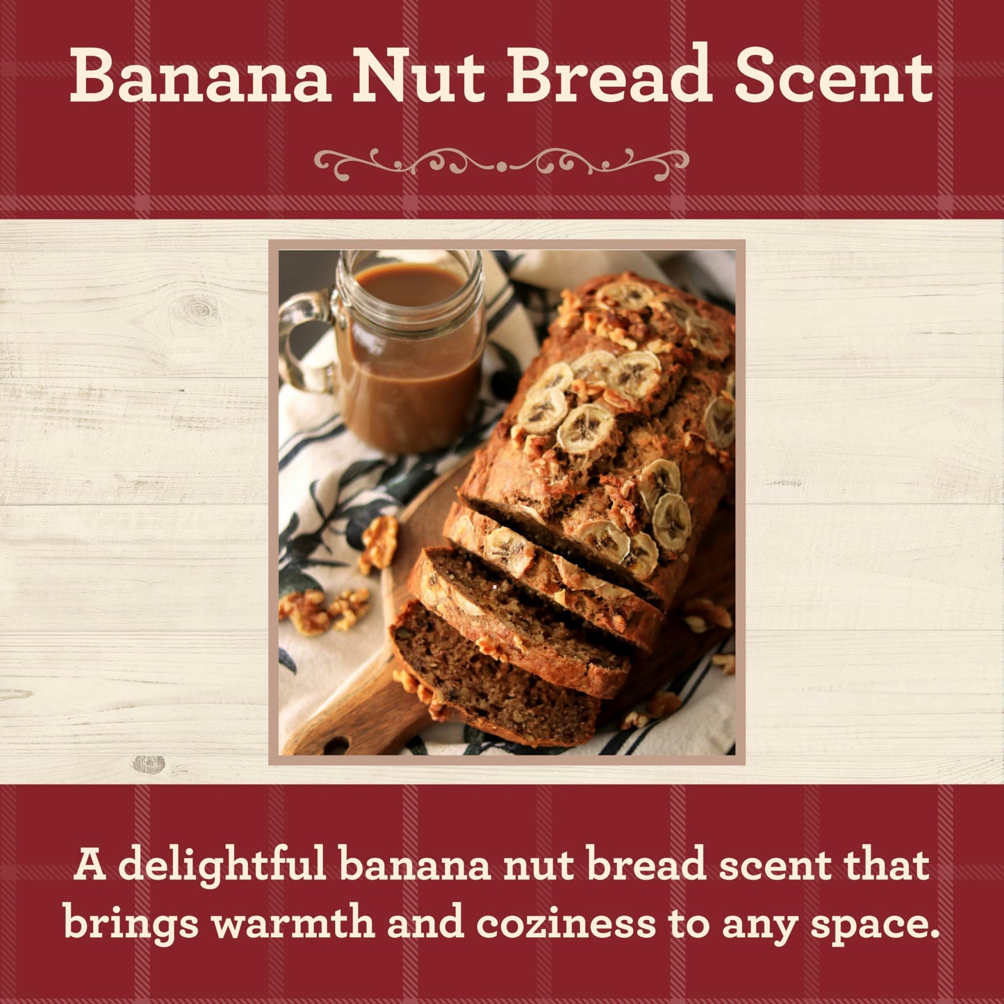 Our Own Candle Company, Banana Nut Bread Scented Mason Jar Candle, 100 Hour Burn Time - 13 Ounces