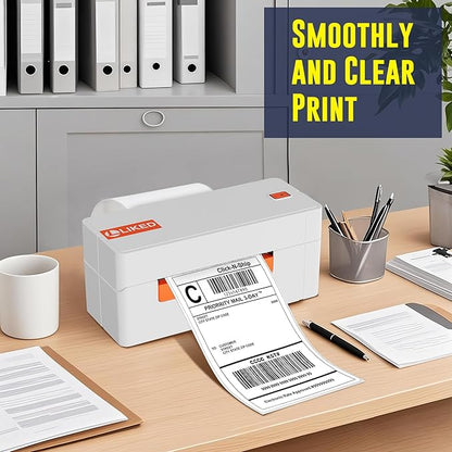 L LIKED 16 Rolls 4" x 6" Direct Blank Thermal Shipping Labels with 450 per Roll - Compatible with Zebra 2844 ZP-450 ZP-500 ZP-505 (16 Rolls - 7200 Labels)