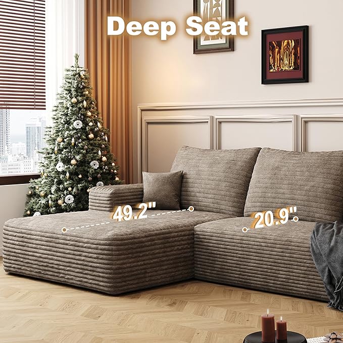 108" Sectional Couches for Living Room Cloud Couch Sofa