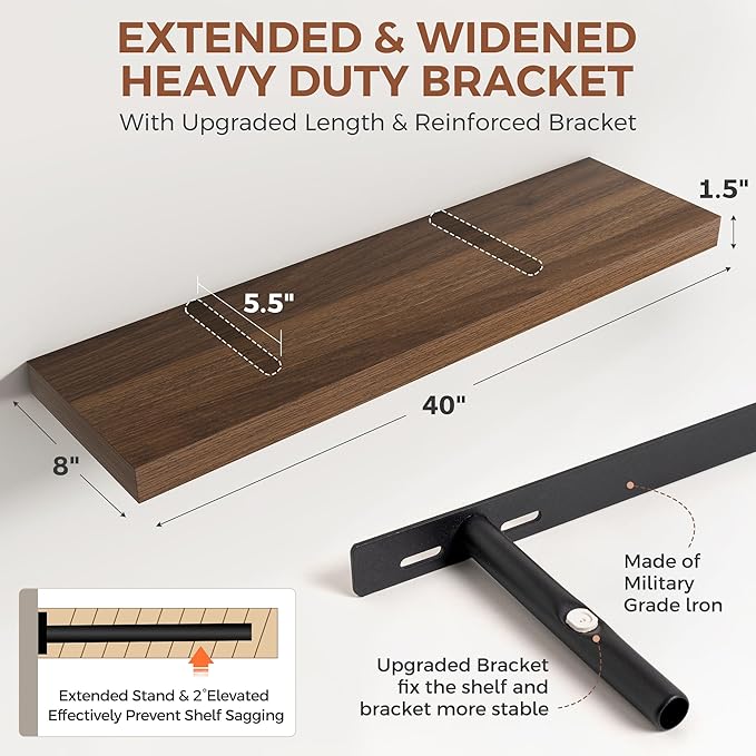 Dreamland 40 Inch Floating Shelves
