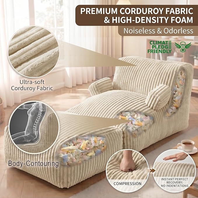 6FT Large Bean Bag Chair Lounger