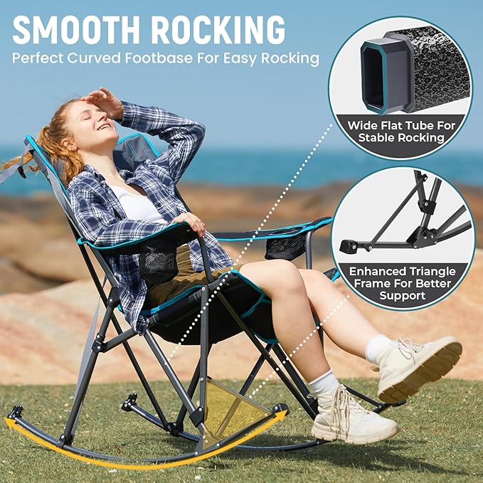 FUNDANGO Oversized Rocking Camping Chair