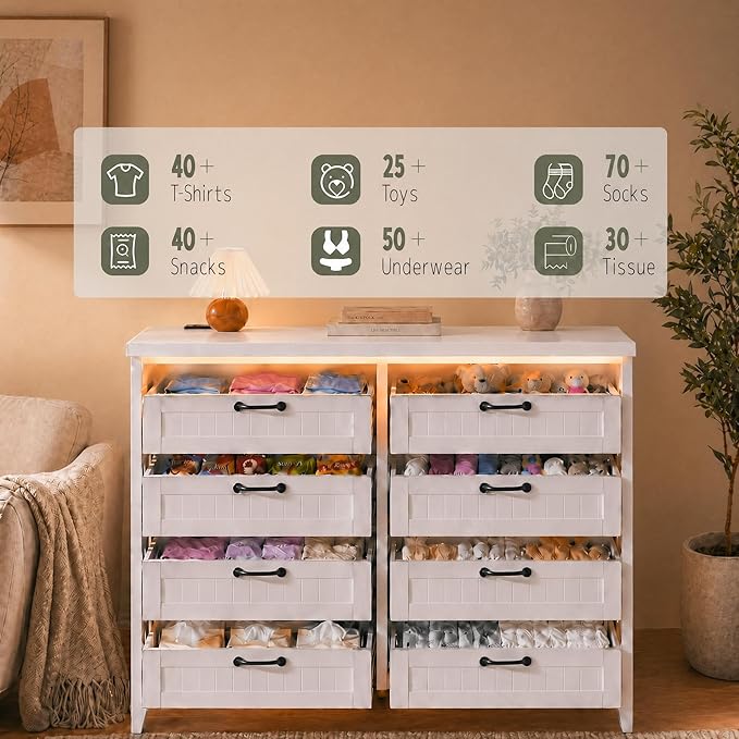GarveeLife 8 Drawer Chest Dresser