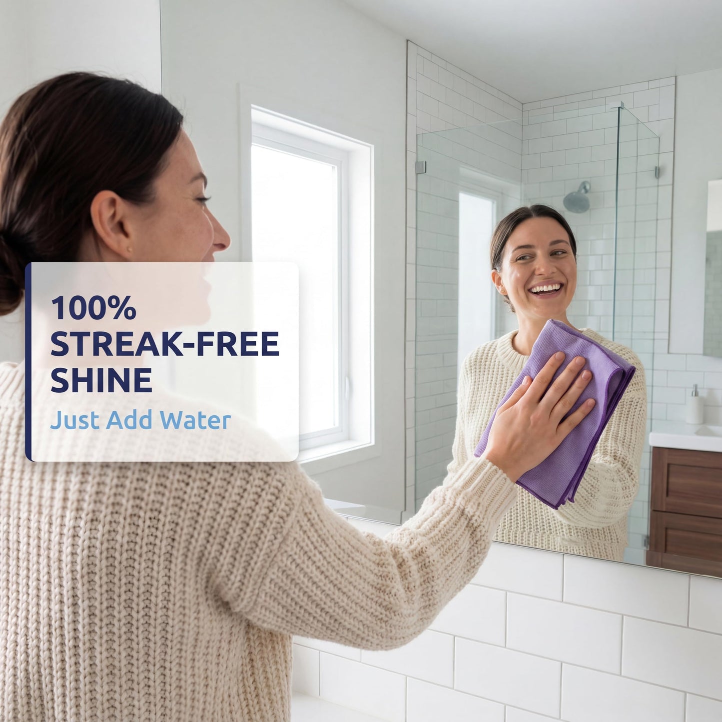 Pure-Sky Microfusion Window Thickened Magic Cleaning Cloth - Microfiber Streak Free Cleaning Cloths Reusable Magic Cleaning Wipes for Windows Glass Magic Streak Free No Wiping Marks Glasses Cleaner