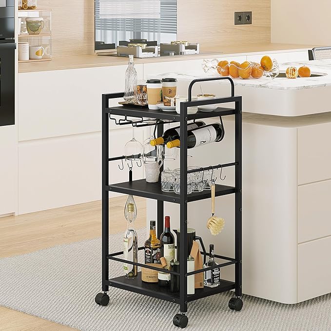 Bar Cart for The Home, 3 Tier Kitchen Carts