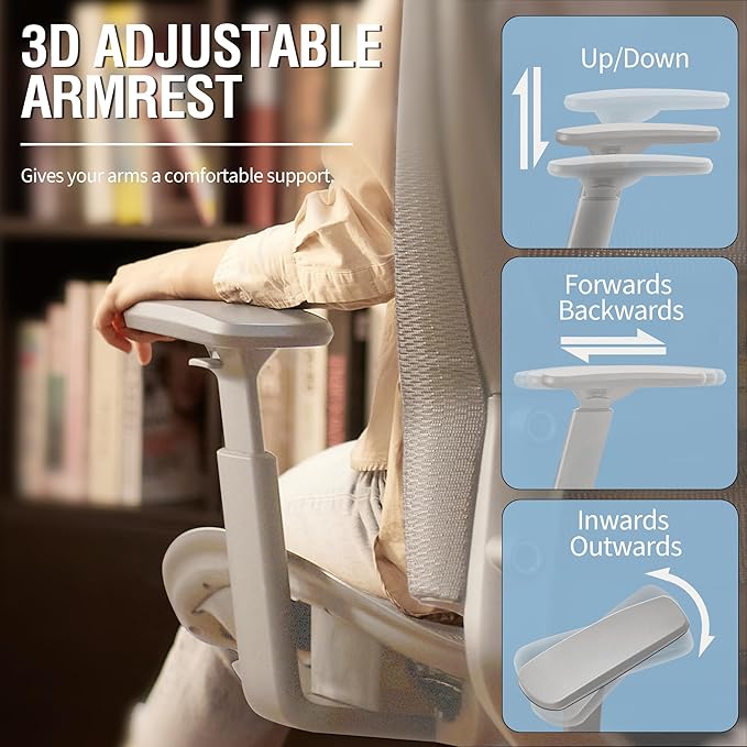 ELABEST Mesh Office Chair, Ergonomic Computer Desk Chair, Sturdy Task Chair-