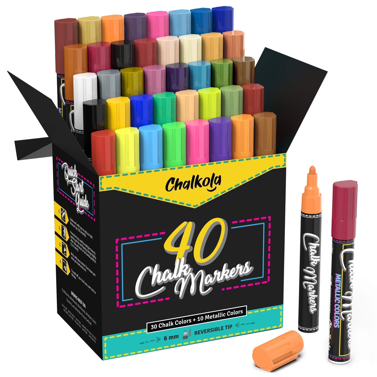 Ultimate Chalk Bundle - 40 Markers 6mm + 10 Metallic 3mm
