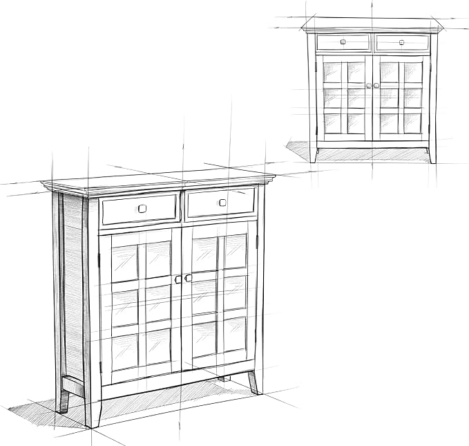 SIMPLIHOME Acadian Storage Cabinet