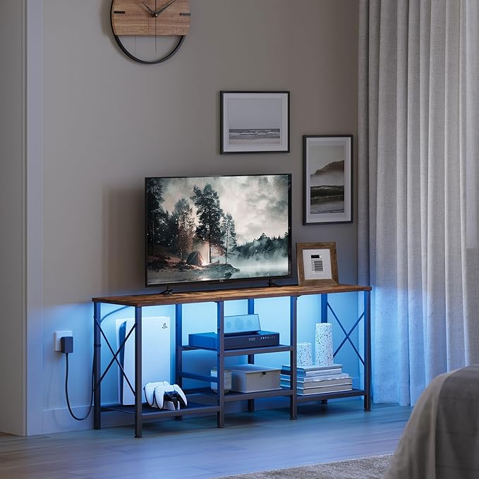 JARHETUN TV Stand with LED Lights