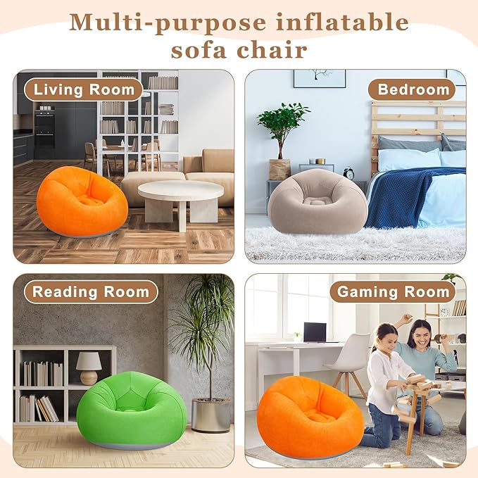 Realspring 6 9 12 Pcs Inflatable Bean Bag Chairs