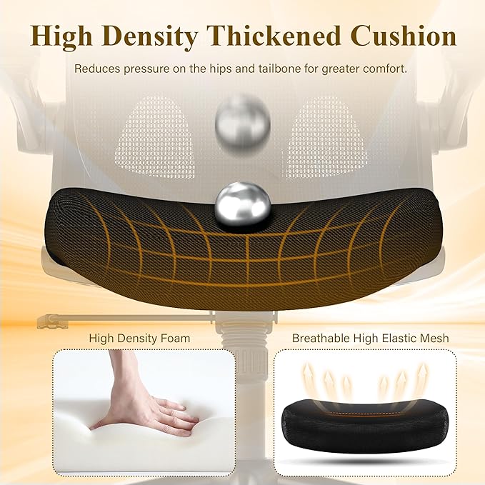 SUNNOW Ergonomic Office Chair, Comfy Mesh Desk Chair, High Back Computer Gaming