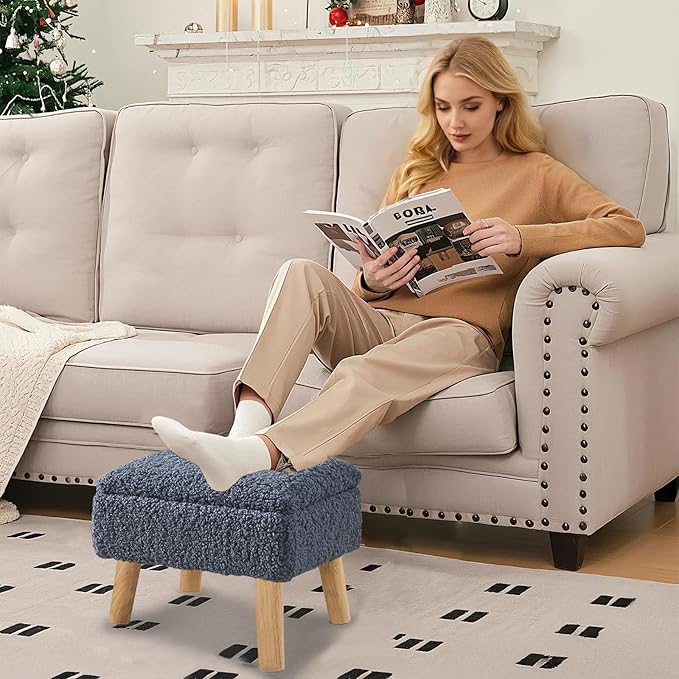 Storage Ottoman, Small Foot Stool Ottoman