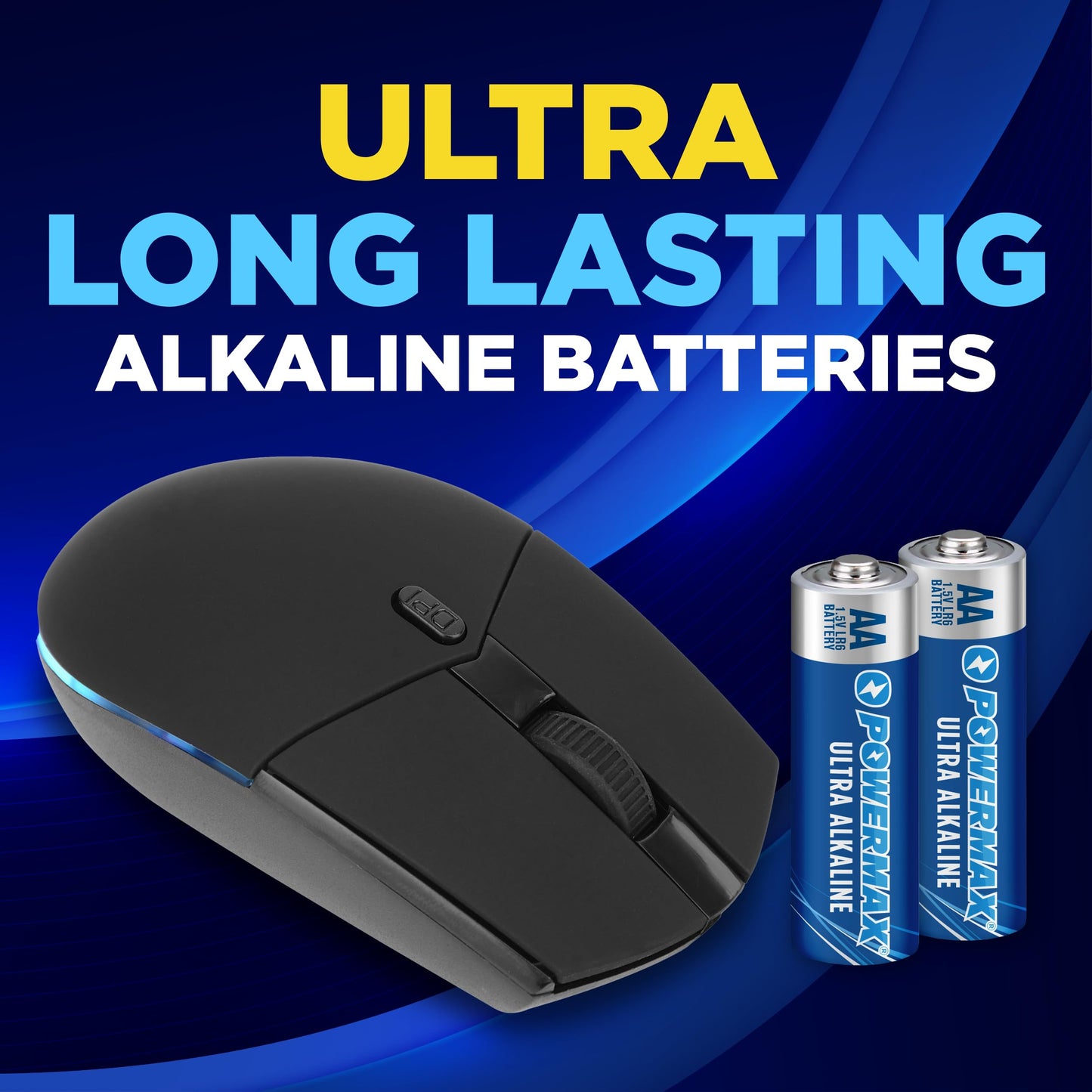 Powermax 100-Count Double AA Batteries, Ultra Long Lasting Alkaline Battery for Home and Office, 10-Year Shelf Life, Reclosable Packaging