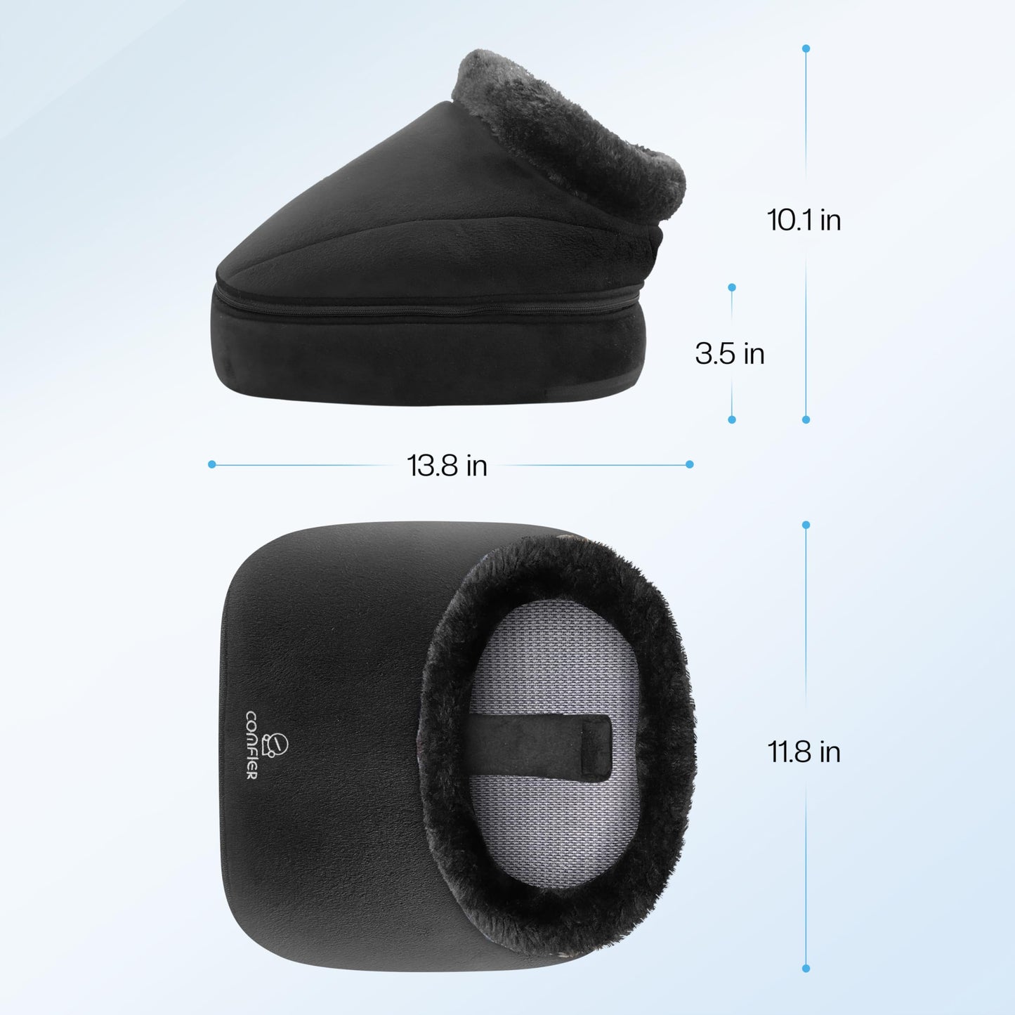 COMFIER Foot Massager with Heat, Electric Foot Warmer,Gifts for Women,Men, Shiatsu Feet Massager Machine for Plantar Fasciitis,Neuropathy, 2-in-1 Foot & Back Massager, Foot Heater