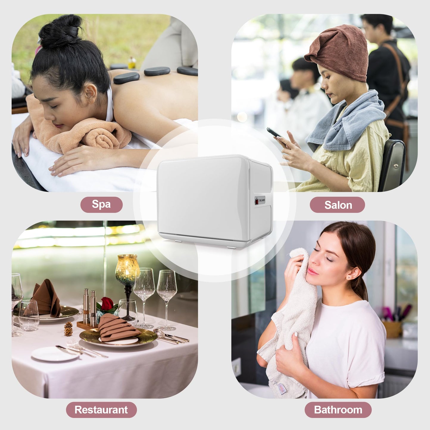 8.5L Towel Warmer Cabinet can Hold 12 Wet Facial Towels,Fast Heating with One-piece all-aluminum liner,Hot Towel Warmer Use for Spa,Hair Beauty,Salon - Black