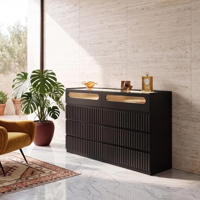 senlin Fluted 8 Drawer Dresser,