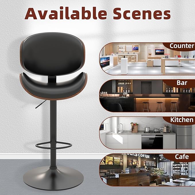 civama Bar Stools 1 PC for Kitchen Counter, Adjustable Bar Height Chairs