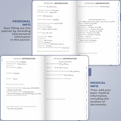 Clever Fox End of Life Planner – Final Arrangements Organizer for Beneficiary, Will Preparation, Last Wishes & Funeral Planning, A5 (Midnight Blue)