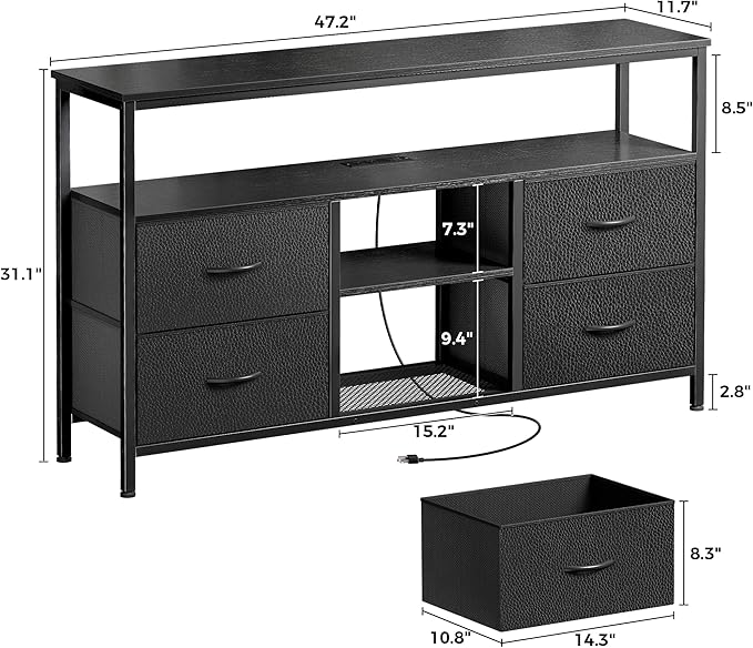 Huuger 47 Inch TV Stand Dresser