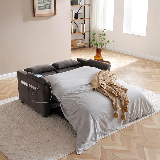 55.5" Small Sleeper Sofa Couch