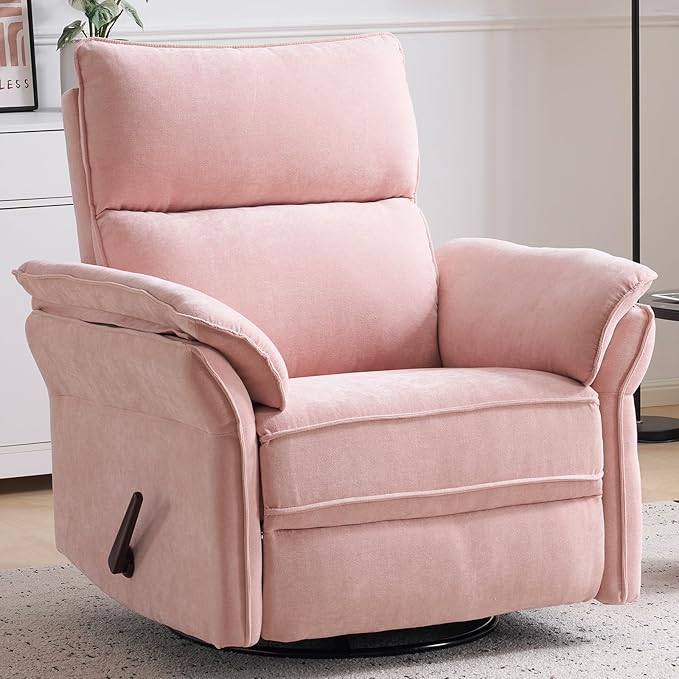 Oversized Recliner Chair, Chenille Glider Rocking Nursery Chair