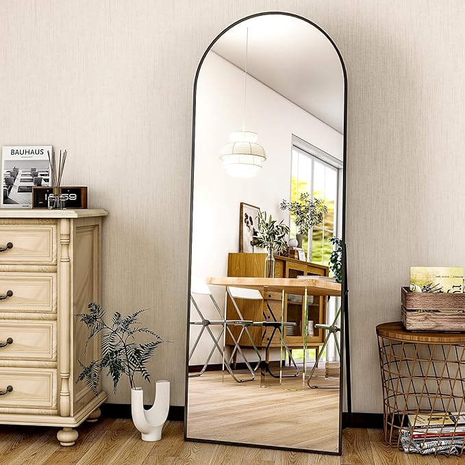 HARRITPURE 59"x16" Arched Full Length Mirror, Arch Floor Mirror