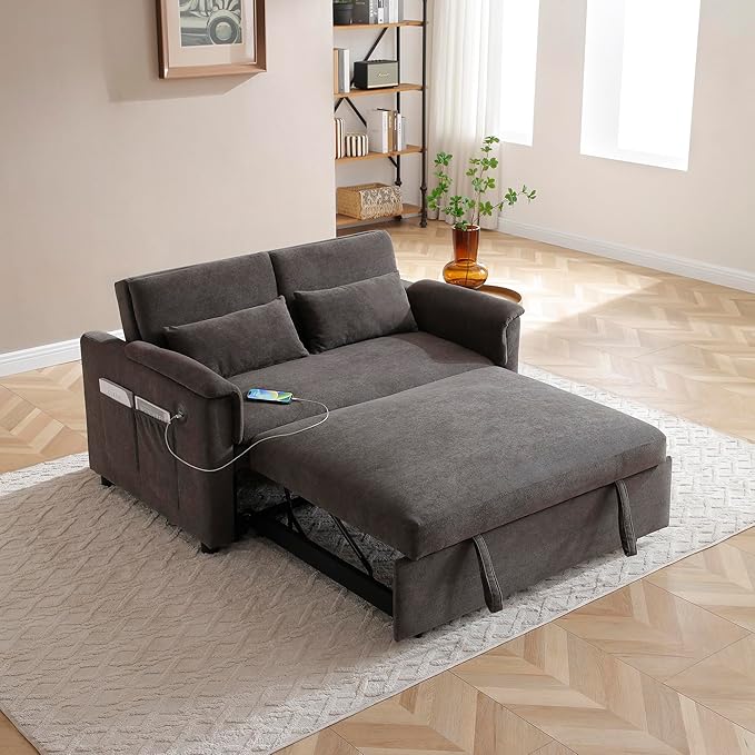 55.5" Small Sleeper Sofa Couch