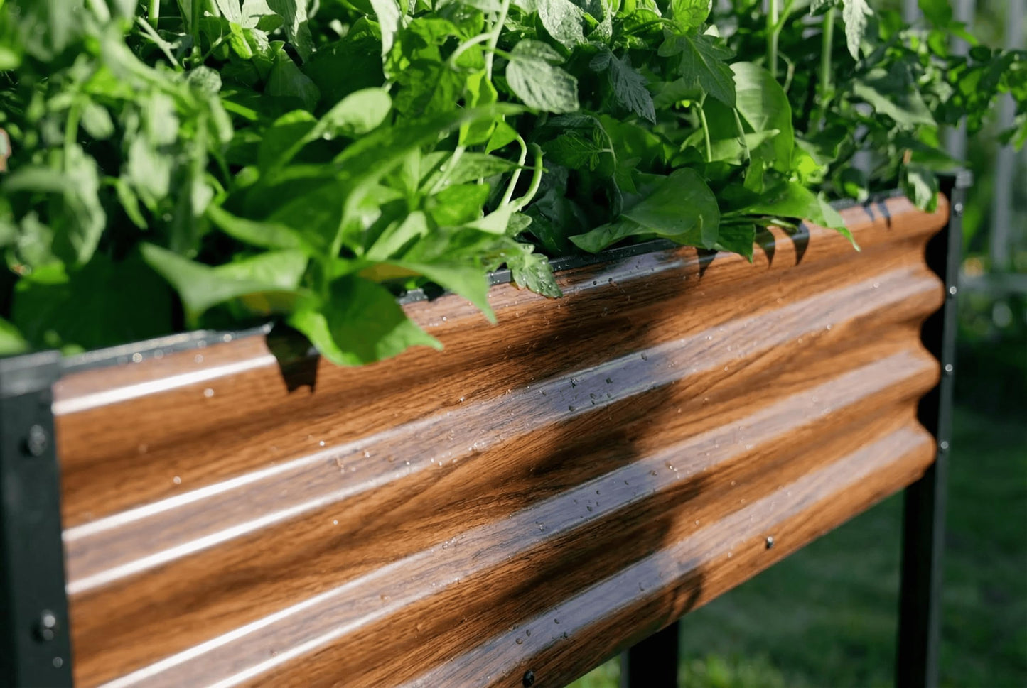 SnugNiture Raised Garden Bed with Legs, 2PCS 48×18×32in Outdoor Metal Elevated Raised Planter Box for Backyard, Patio, Balcony
