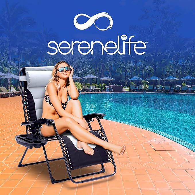 SereneLife Padded Zero Gravity Lounge Chair