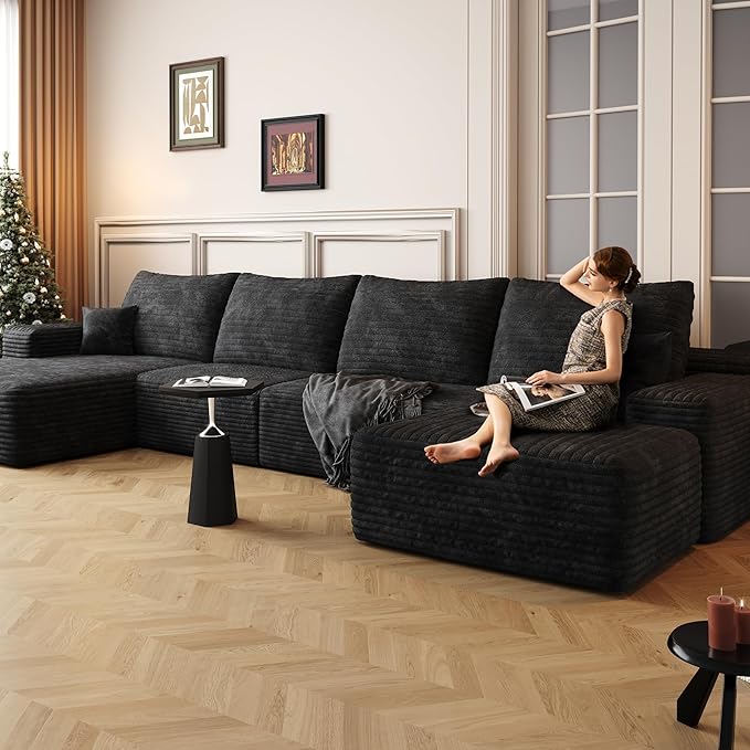 136" Sectional Couches for Living Room Cloud Couch Sofa