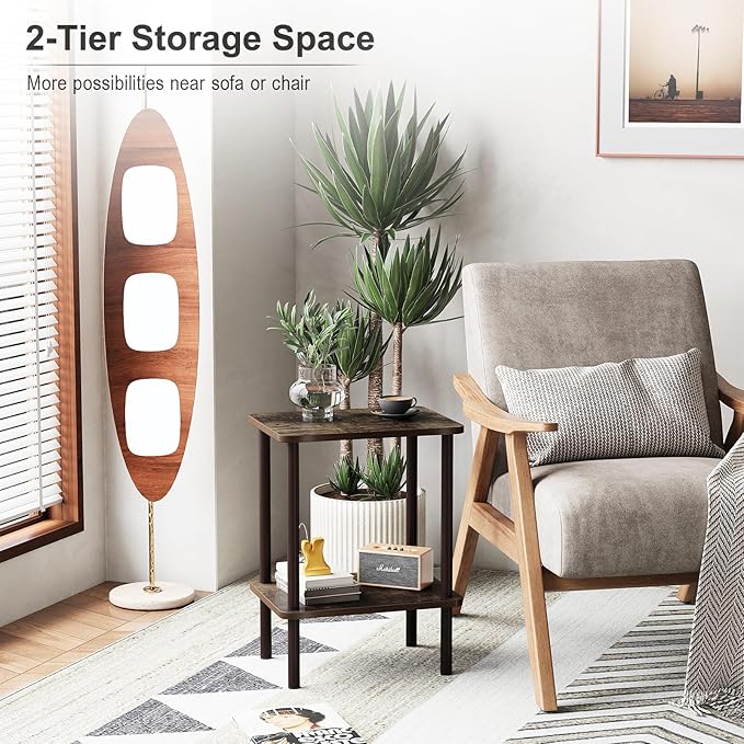 Apicizon 2 Tier End Table, Small Side Table