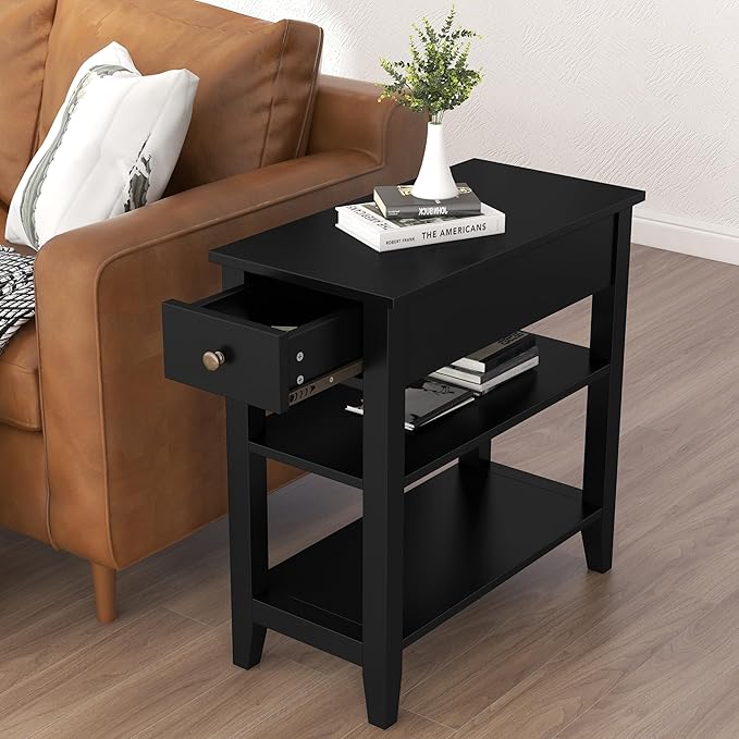 ChooChoo Side Table Living Room, Narrow End Table