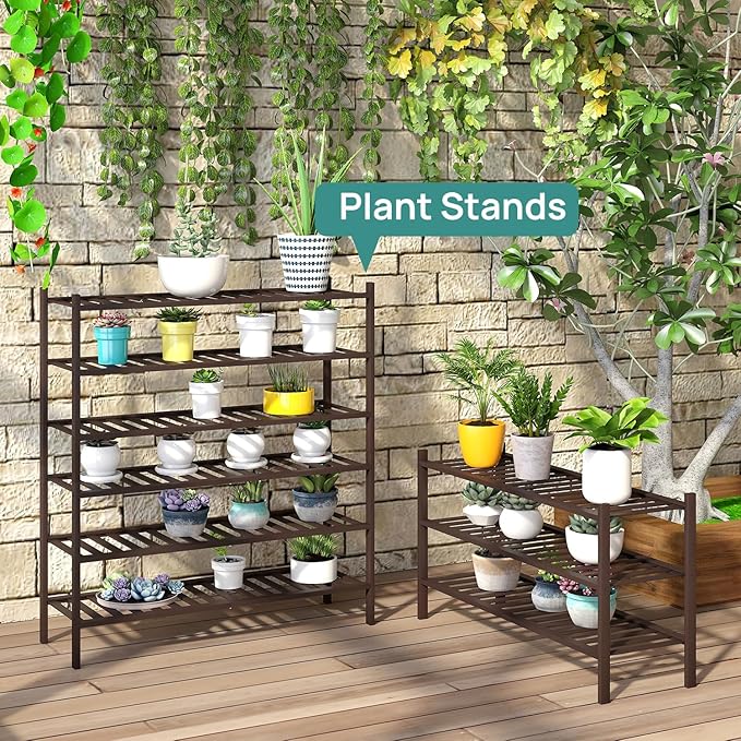 viewcare Long Shoe Rack, Bamboo Wood Shoe Rack