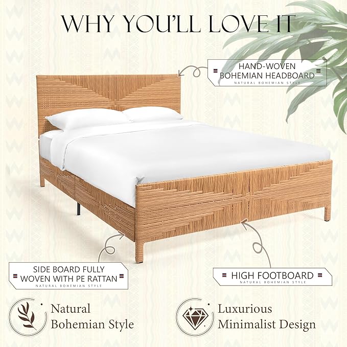 Yechen Boho Full Bed Frame
