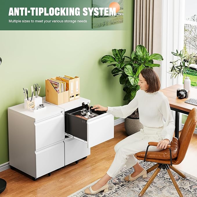Letaya 2 Drawer Mobile File Cabinet