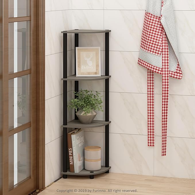 Furinno BESI TV Stand, No Tools Assembly Industrial Style Entertainment Center