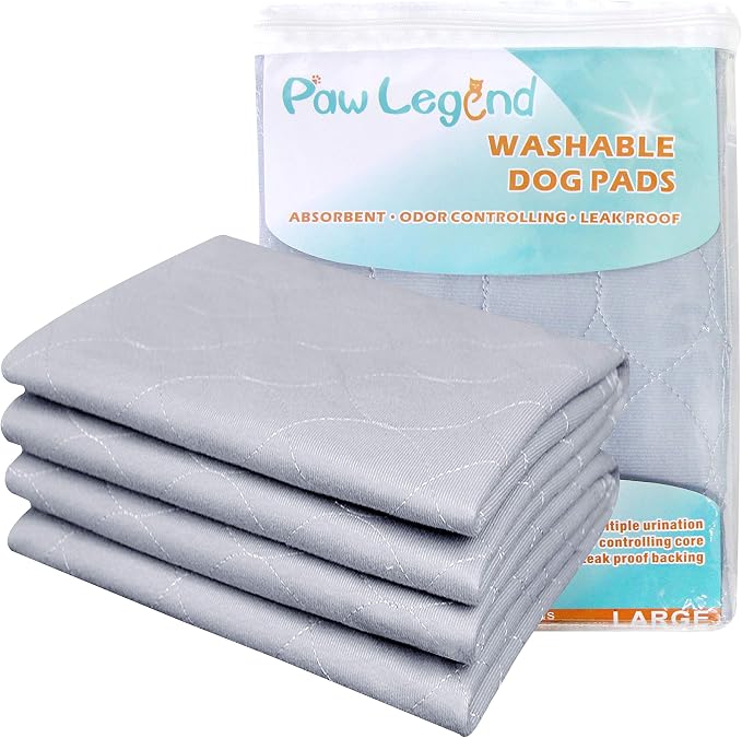 Paw Legend Washable Reusable Dog Pee Pads Super Absorbent (2 Pack) - Washable Reusable Puppy Training Pads | Quality Travel Pee Pads for Dogs | Absorbent and Odor Controlling
