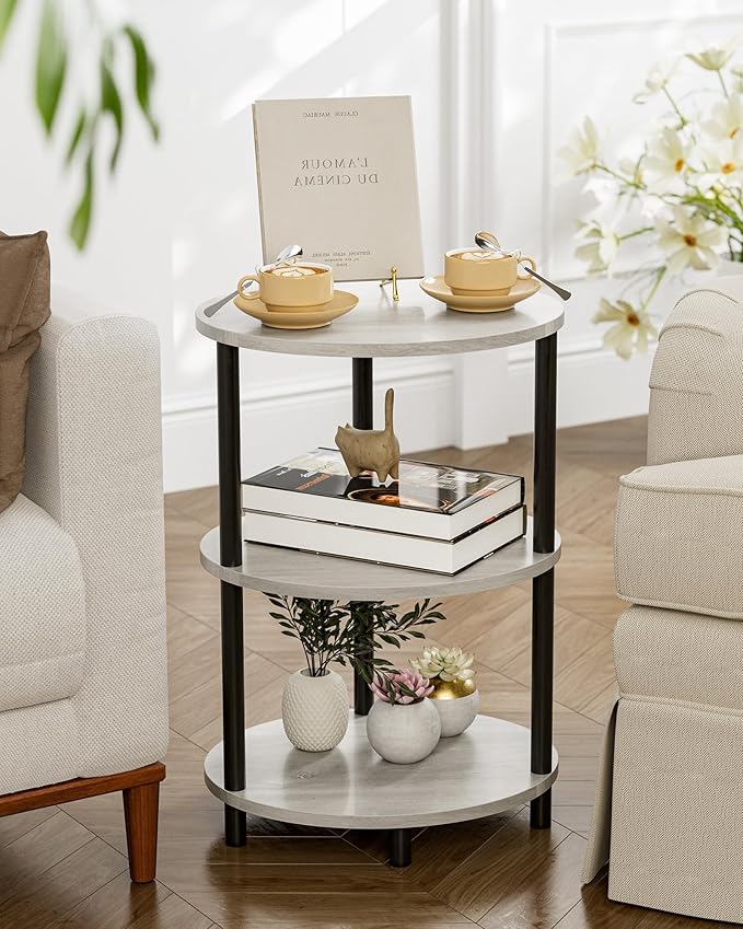 Round Pedestal End Table