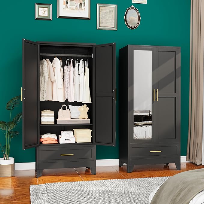 erosoei 71" H Metal Armoire Wardrobe Closet