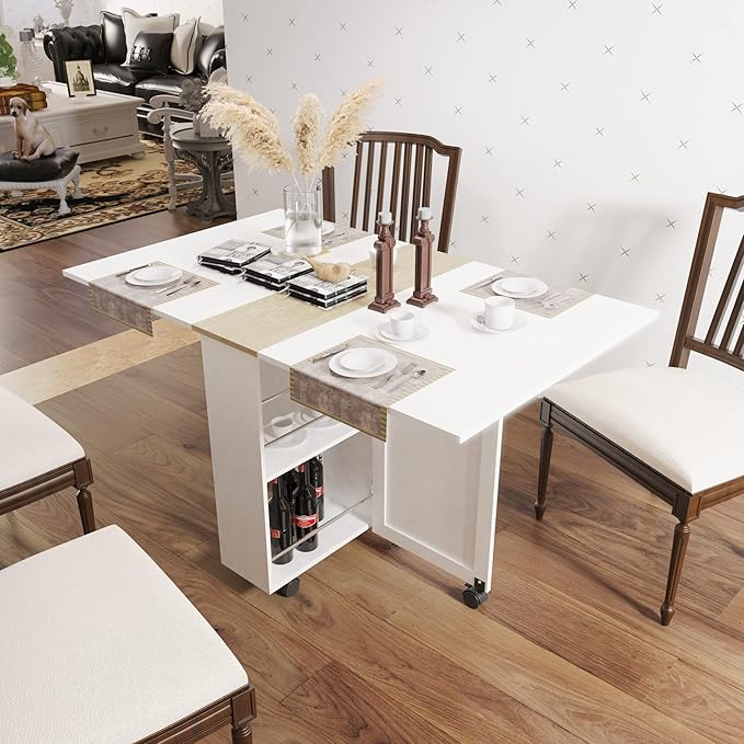 3imothrix Folding Dining Table, Small Dining Table, Space Saving Dining Table