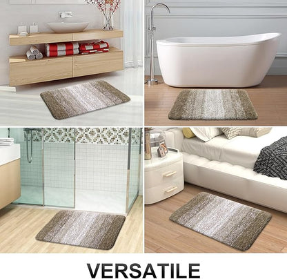 OLANLY Large Bathroom Rugs Mat 50x30, Extra Soft Absorbent Microfiber Bath Rugs, Rubber Backing, Quick Dry, Machine Washable Bath Mat for Bathroom Floor, Tub and Shower, Home Decor Accessories, Coffee