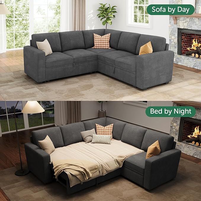 HONBAY Modular Sectional Sleeper Sofa
