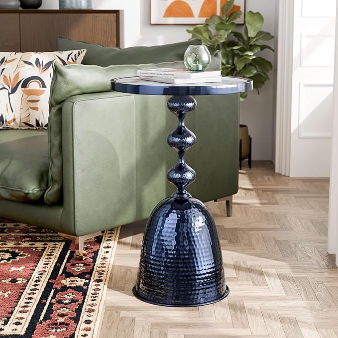 Homes: Inside + Out Halric Modern 25" Tall Round End Table