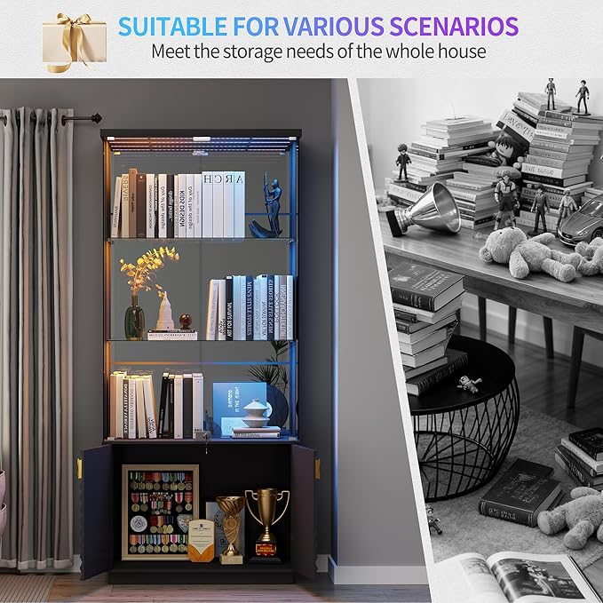 HNEBC Display Cabinet with Glass Doors