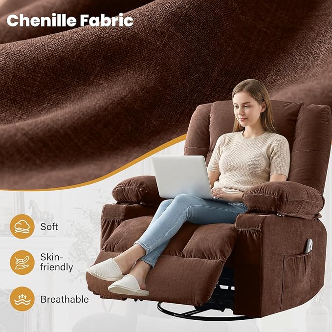 Swivel Recliner Chair for Adults