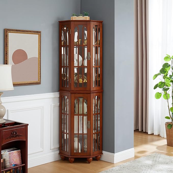 Glass Corner Display Cabinet